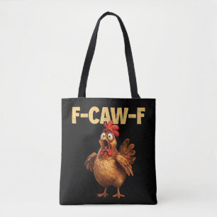 Bolso De Tela F Caw F Chiste de Pollo Humor Oscuro Sarcasmo 