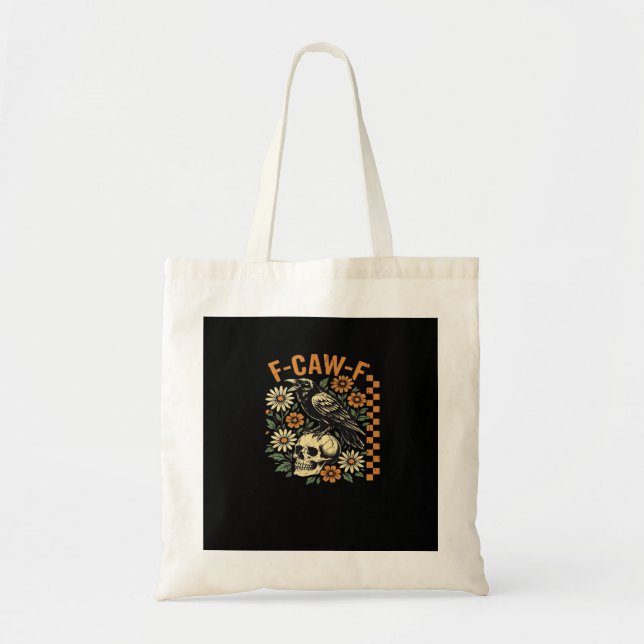 Bolso De Tela F-Caw-F Crow Vintage Graphic (Frente)