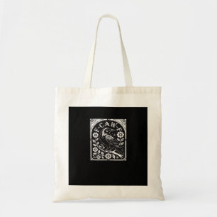 Bolso De Tela F-Caw-F Estética Casual Cuervo