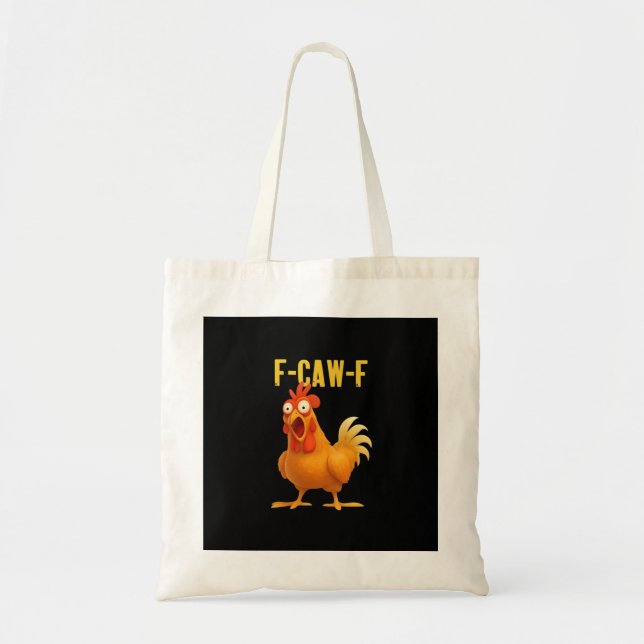 Bolso De Tela F Caw F Funny Chicken Meme Trendy Modern Style (Frente)