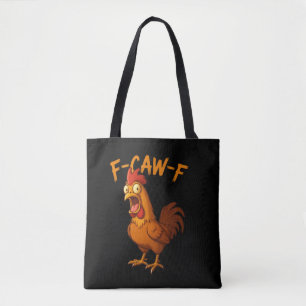 Bolso De Tela F-Caw-F Humor Divertido de Pollo F-Caw-F Cita Gall