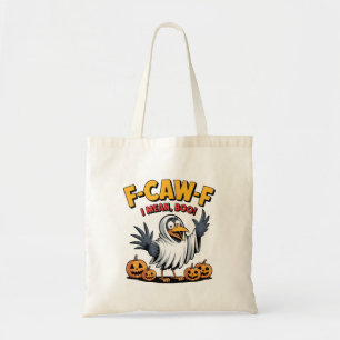 Bolso De Tela F-Caw-F Me Refiero A Boo Gracioso Cráneo Halloween