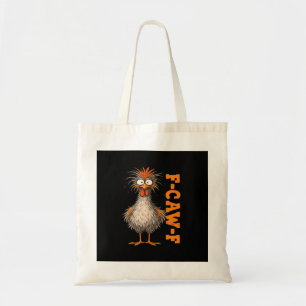 Bolso De Tela F-Caw-F-Pollo Ansiosamente Colorido Gallo Divertid