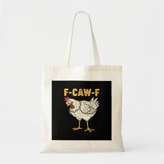 Bolso De Tela F-Caw-F Pollo Clásico Retro Cool (Frente)