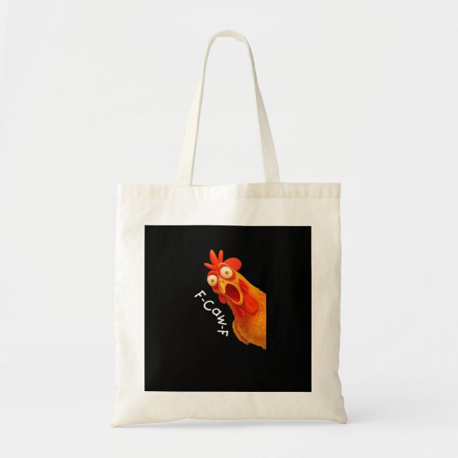 Bolso De Tela F-Caw-F Pollo Esencial Minimal Limpio (Frente)