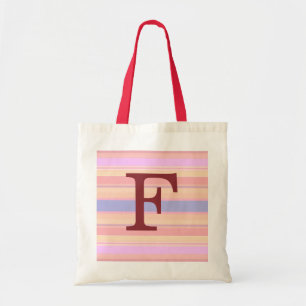 Bolso De Tela F : Monograma F Bandas De Verano Fun Tote Bag