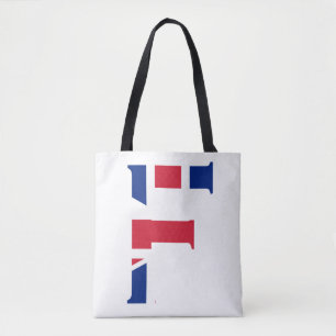 Bolso De Tela F Monograma sobrepuesto en la posición de bandera