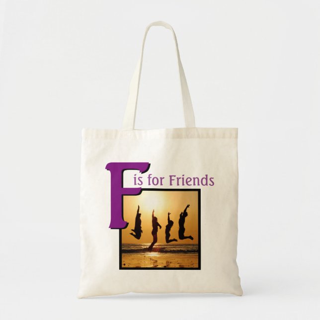 Bolso De Tela F para amigos (Frente)