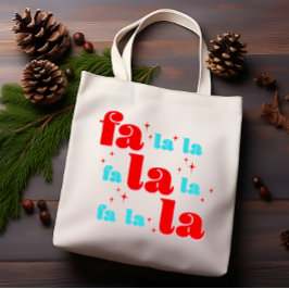 Bolso De Tela Fa La La Christmas