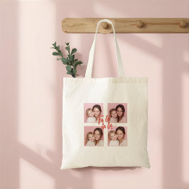 Bolso De Tela Fa La La La Blush Pink Christmas Photo