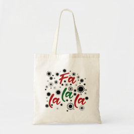 Bolso De Tela Fa la la la Navidad