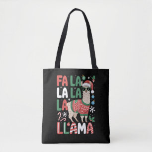 Bolso De Tela Fa La La Llama Divertida Llama Navidad Amante Anim