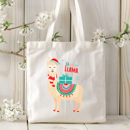 Bolso De Tela Fa La Llama Navidades se divierten