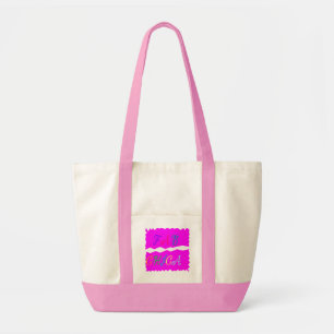 BOLSO DE TELA FAB CHICA EMBROIDERED LOOK VIVID PINK DISEÑO