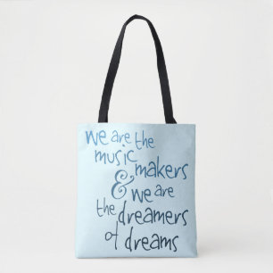Bolso De Tela Fabricantes de música - Tipografía moderna Verde a