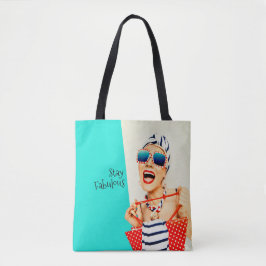 Bolso De Tela Fabulosas playas de la famosa retro con gafas de s
