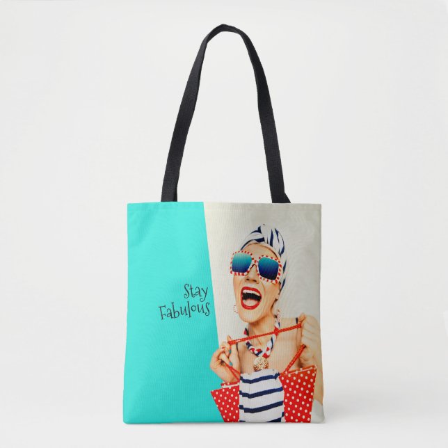 Bolso De Tela Fabulosas playas de la famosa retro con gafas de s (Anverso)