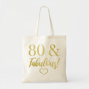 Bolso De Tela Fabuloso cumpleaños 80 (oro)