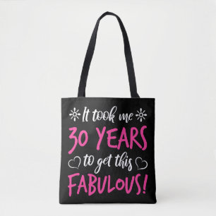 Bolso De Tela Fabuloso cumpleaños número 30