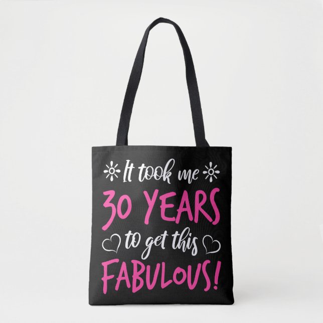 Bolso De Tela Fabuloso cumpleaños número 30 (Anverso)