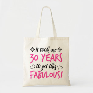 Bolso De Tela Fabuloso cumpleaños número 30