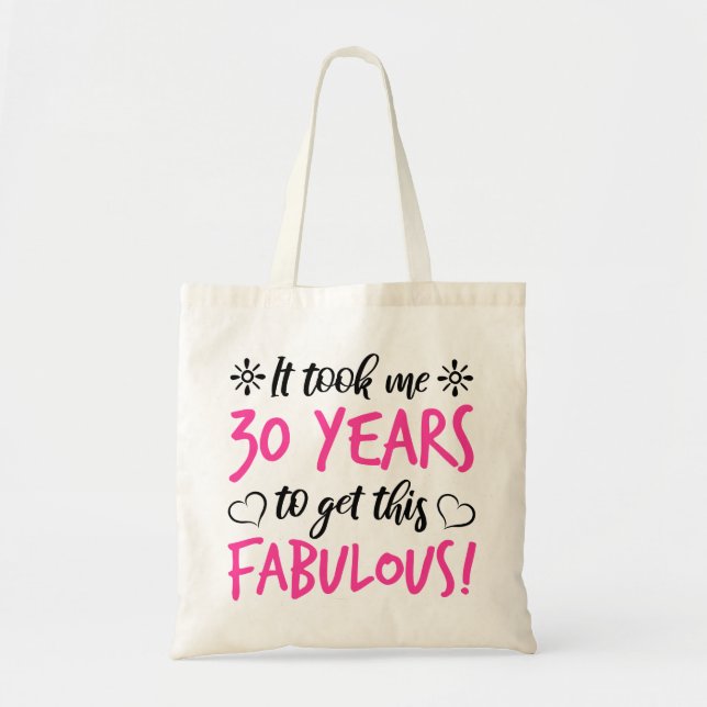 Bolso De Tela Fabuloso cumpleaños número 30 (Frente)