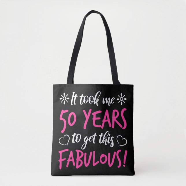 Bolso De Tela Fabuloso cumpleaños número 50 (Anverso)
