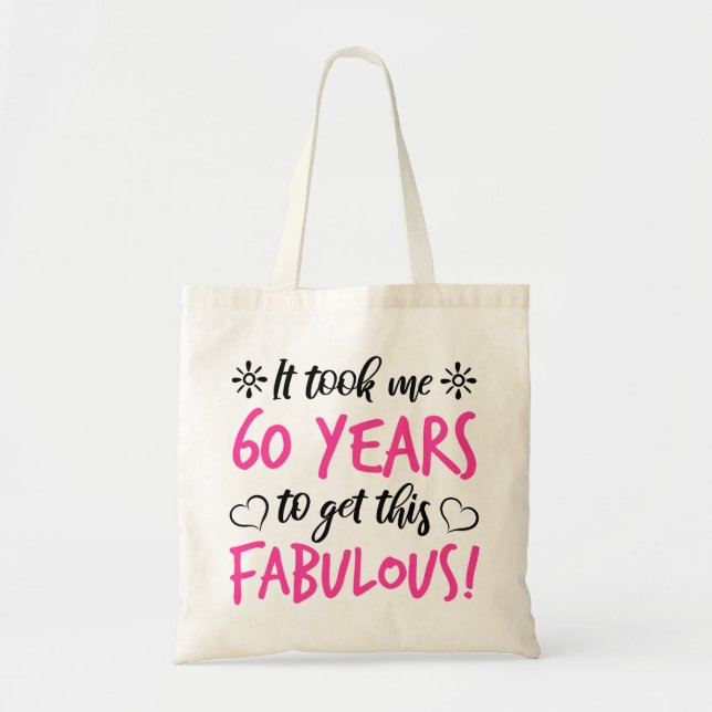 Bolso De Tela Fabuloso cumpleaños número 60 (Frente)