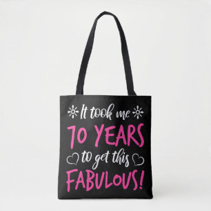 Bolso De Tela Fabuloso cumpleaños número 70