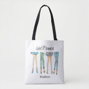 Bolso De Tela Fabuloso pie "poder Chica"