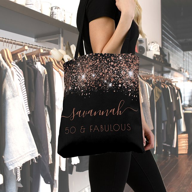 Bolso De Tela Fabuloso rosa negro purpurina oro monograma (Subido por el creador)