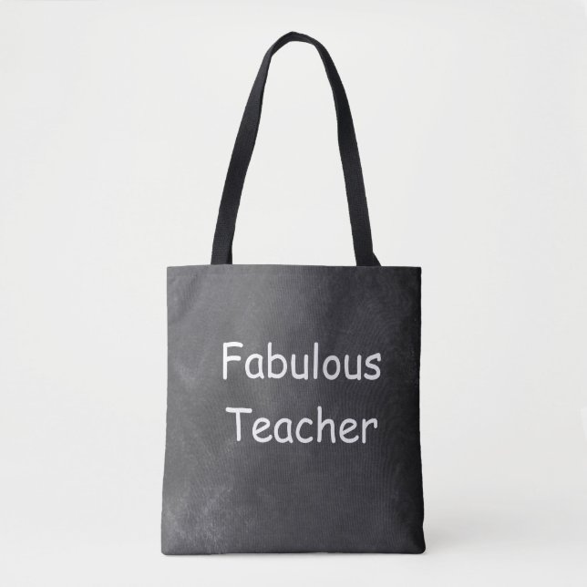 Bolso De Tela Fabuloso Teacher Chalkboard Design Gift Idea (Anverso)