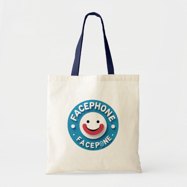 Bolso De Tela Facephone Smiley Tote Bag (Frente)