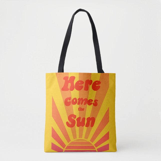 Bolso De Tela Fácil de transportar Naranja Beach Groceria (Anverso)
