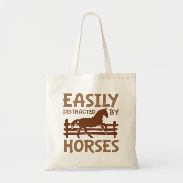 Bolso De Tela Fácilmente Distrado Por Los Caballos (Frente)