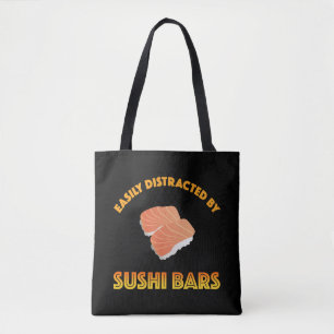 Bolso De Tela Fácilmente Distraído Por Barras De Sushi