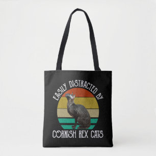 Bolso De Tela Fácilmente Distraído Por Gatos Cornish Rex