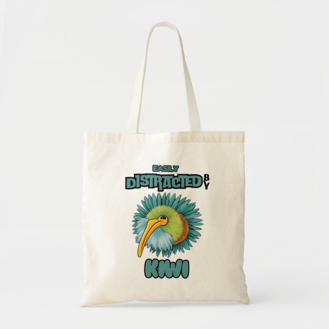 Bolso De Tela Fácilmente distraído por kiwi (Frente)