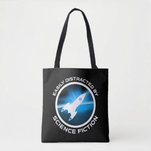 Bolso De Tela Fácilmente Distraído Por La Ciencia Ficción