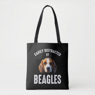 Bolso De Tela Fácilmente Distraído Por Los Beagles