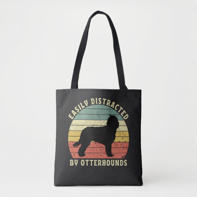 Bolso De Tela Fácilmente distraído por Otterhounds (Anverso)