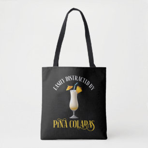 Bolso De Tela Fácilmente Distraído Por Piñas Coladas