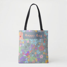 Bolso De Tela Faded Floral "Happy Bag"