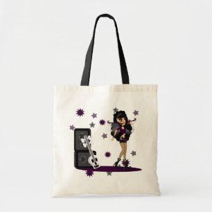 Bolso De Tela Faerie gótico con la guitarra del cráneo