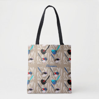 Bolso De Tela Fairy Wrens Design
