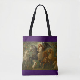 Bolso De Tela Fairytale Horses and Angel Tote