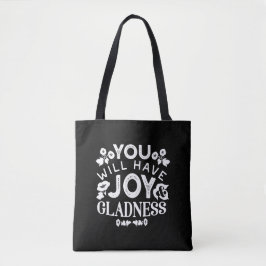 Bolso De Tela Faith and Happiness – Joy and Gladness Quotes