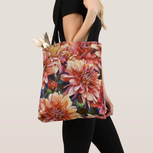 Bolso De Tela Faith Chrysanthemum Flower Art Tote (Detalle)