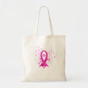 Bolso De Tela Faith Hope Love Mama Cancer Awareness Pink Ribbo
