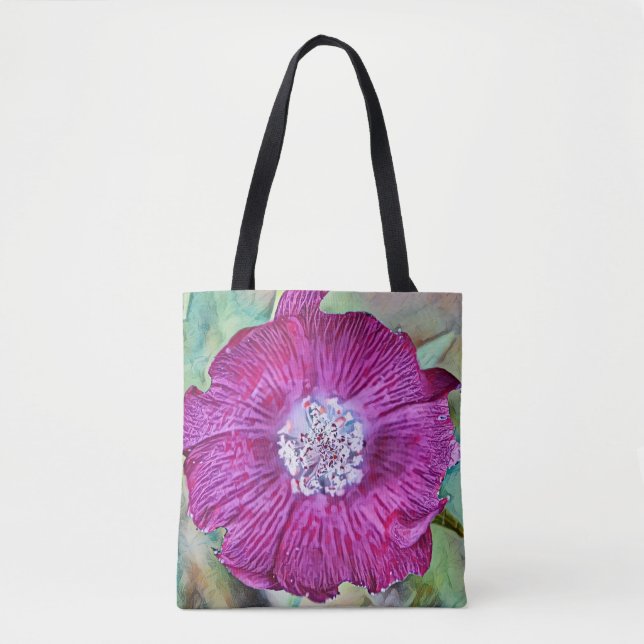 Bolso De Tela Faith Magenta Poppy Art Tote (Anverso)